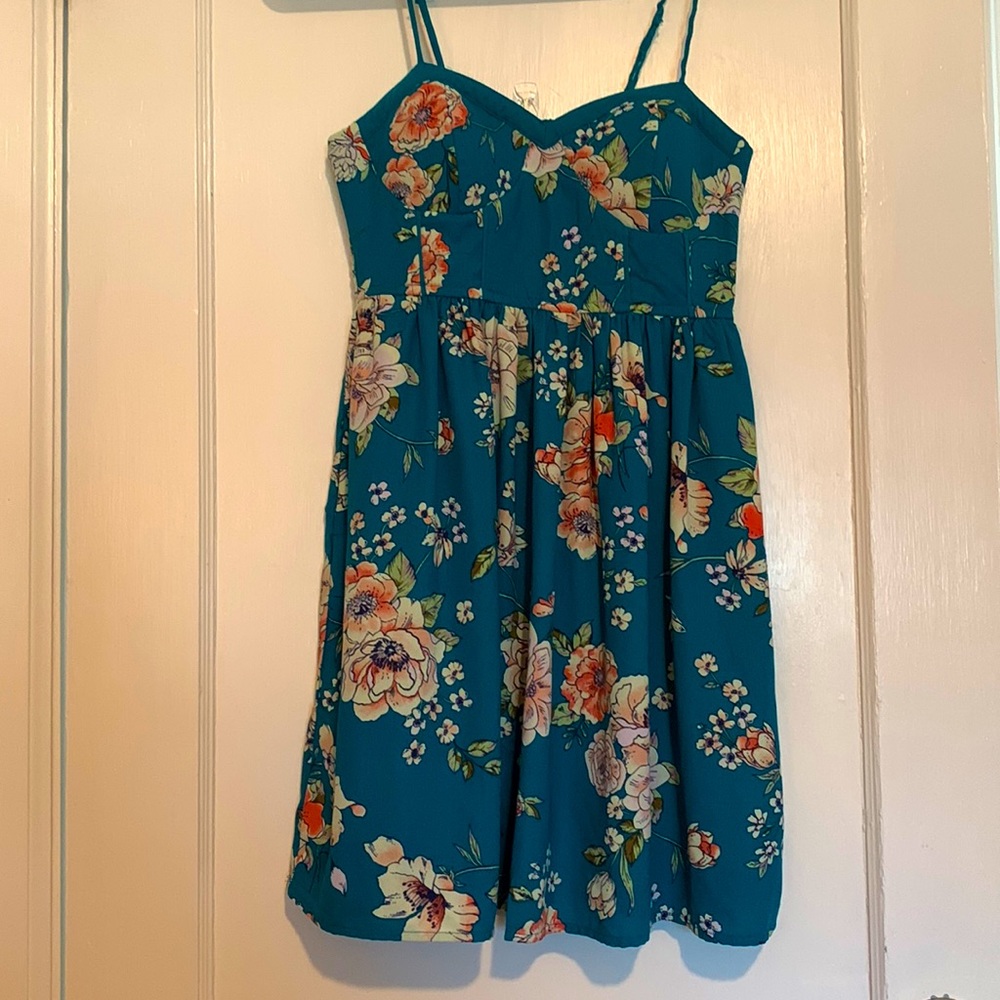 Target Floral Fit and Flare Dress w/ Pockets Size S